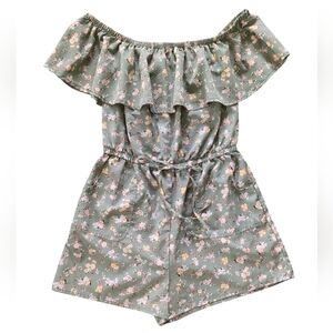 Women's Sage Off Shoulder Romper (Size M)